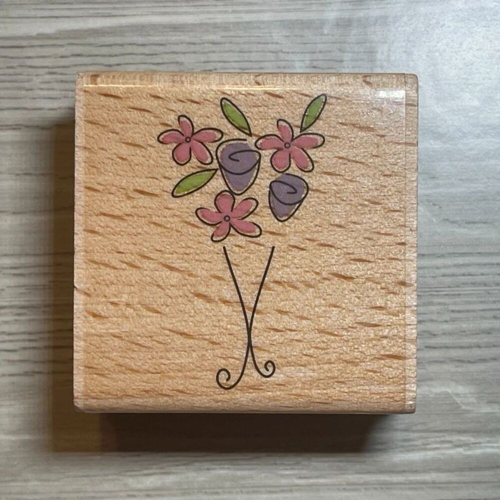 katie & co. Flower Bouquet Rubber Stamp